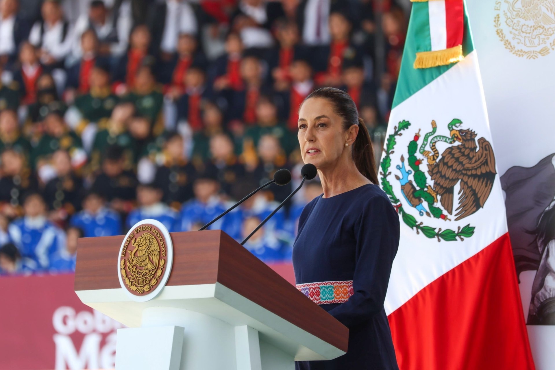 Claudia Sheinbaum reivindica la soberanía de México en el desfile de Puebla